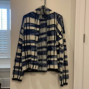 La Fee Verte blue and white plaid jacket- medium